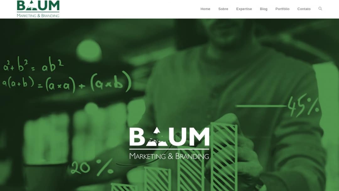 Screenshot of BAUM Marketing & Branding's Website