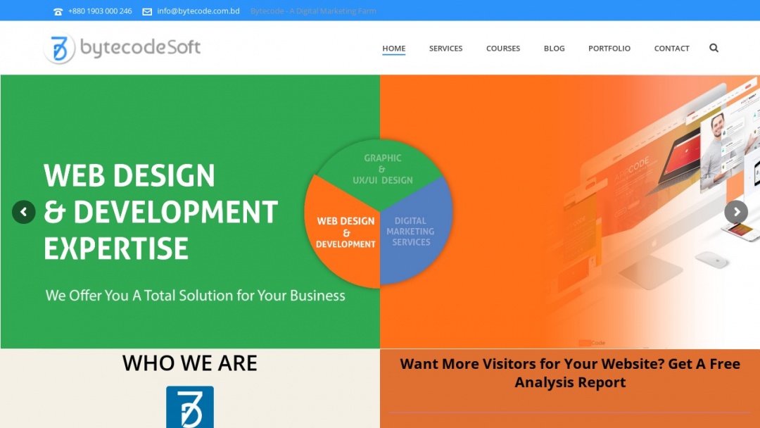 Screenshot of ByteCode's Website