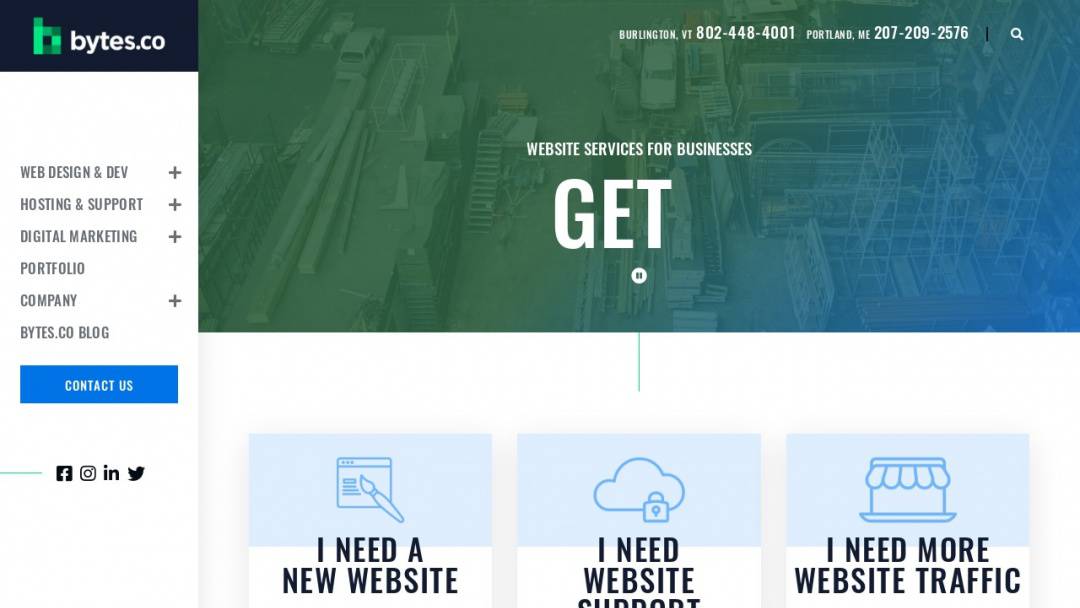 Screenshot of Bytes.co's Website