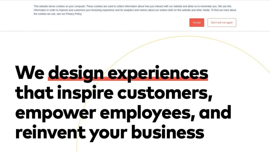 Screenshot of Cake & Arrow's Website