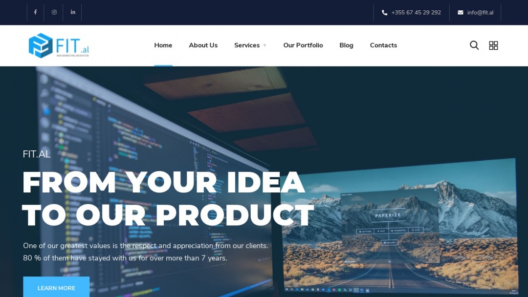 Screenshot of Fit.al Albanian Web Design's Website