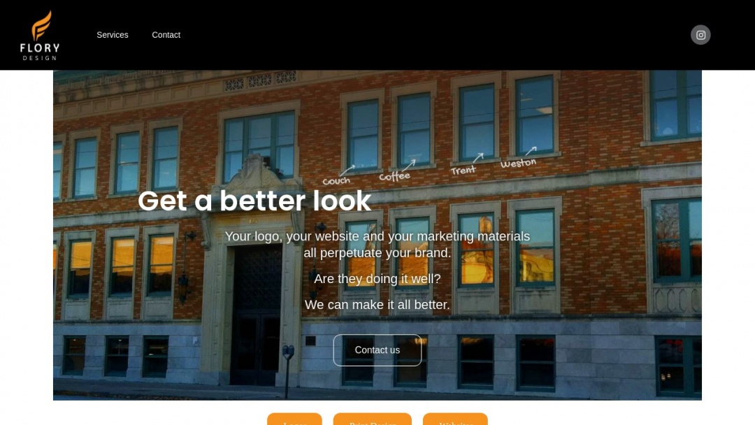 Screenshot of Flory Design's Website