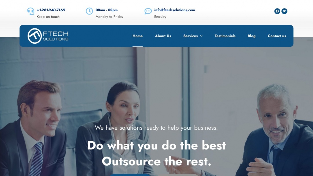 Screenshot of Ftech Solutions's Website