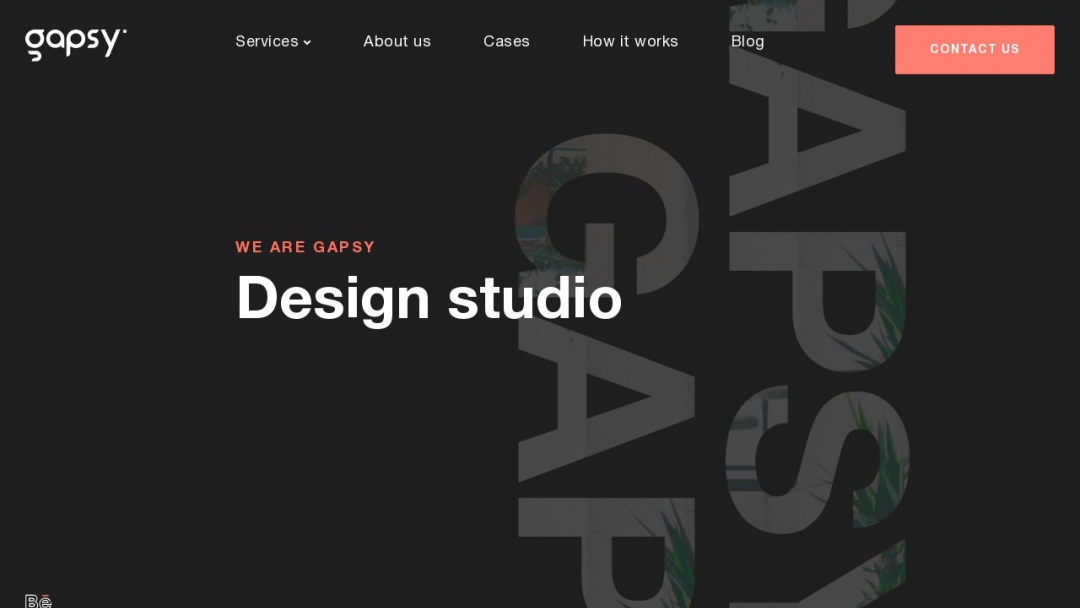 Screenshot of Gapsy Studio's Website
