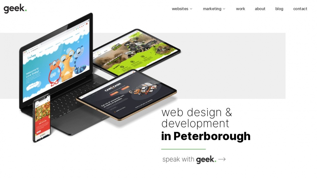 Screenshot of Geek Designs's Website