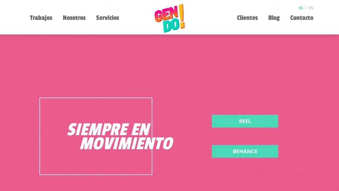 Screenshot of Gendo Agency's Website