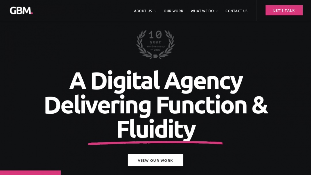 Screenshot of Goldenboy Media's Website