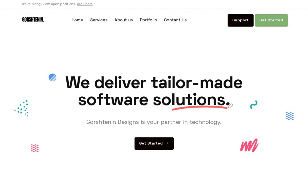 Screenshot of Gorshtenin Designs's Website