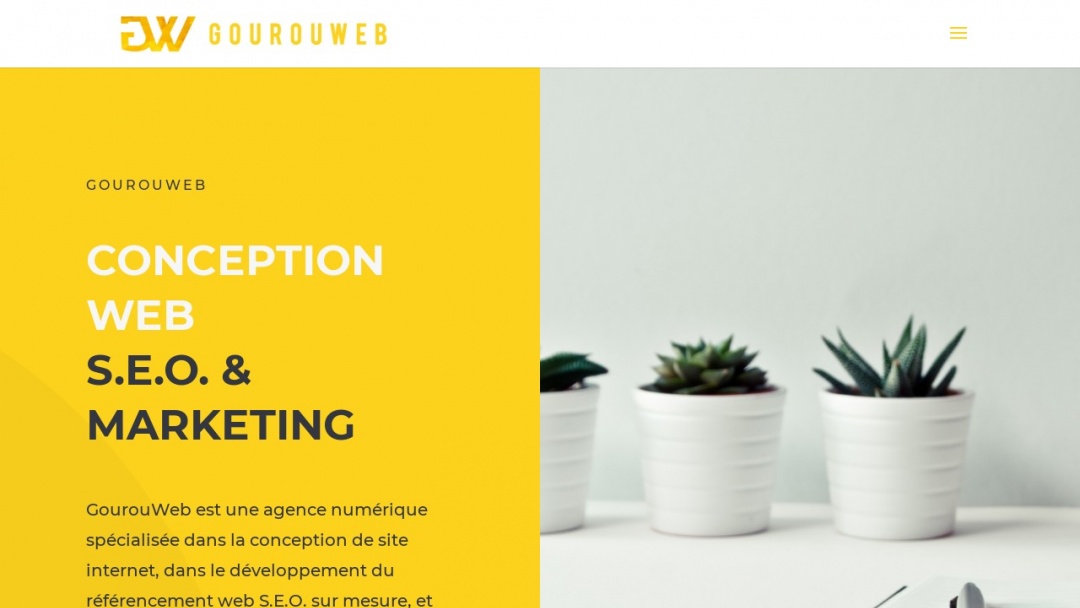 Screenshot of GourouWeb's Website