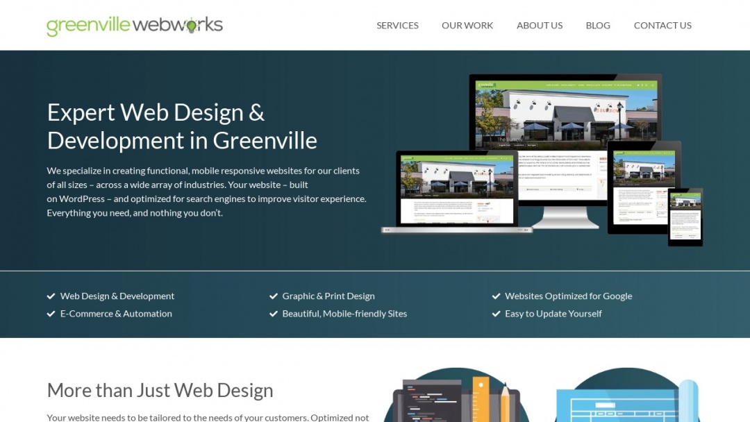 Screenshot of Greenville Webworks's Website