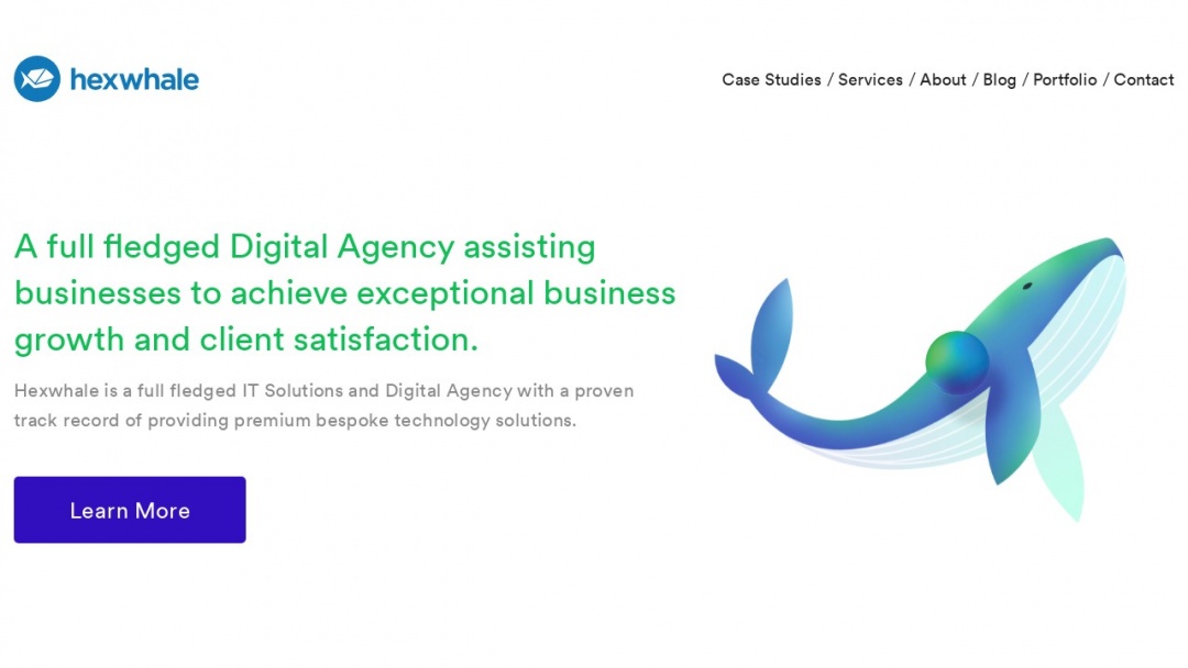 Screenshot of Hexwhale Technologies Pvt. Ltd.'s Website