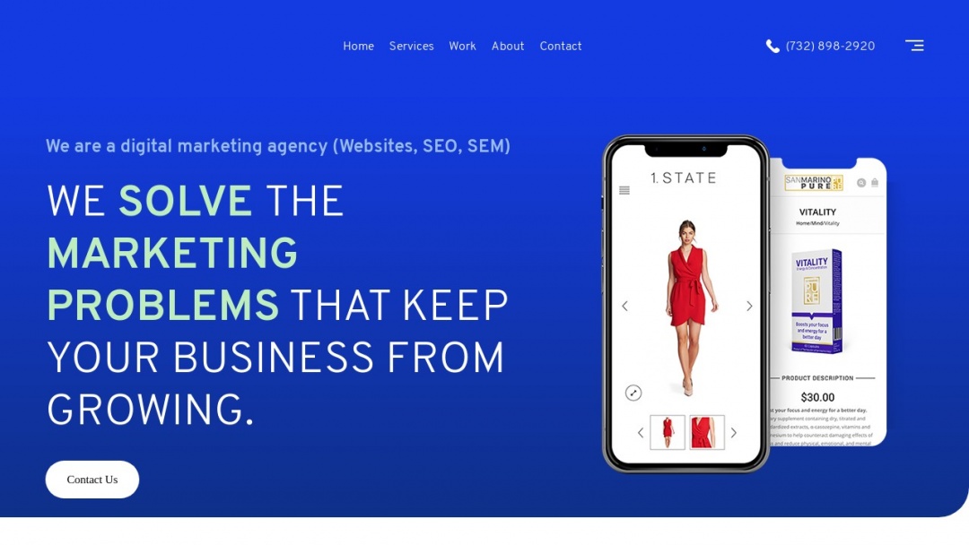 Screenshot of Human Bean Web Design's Website