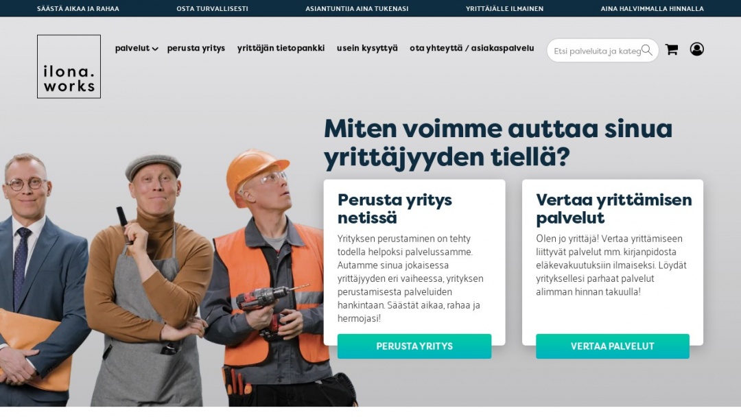 Screenshot of ilona.works's Website