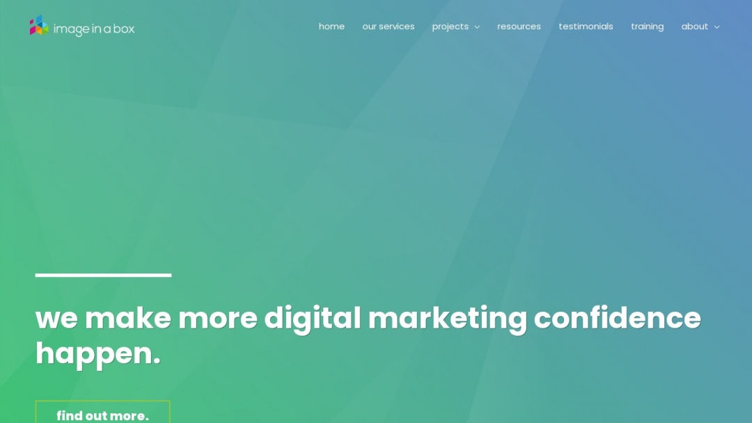 Screenshot of Image in a Box's Website