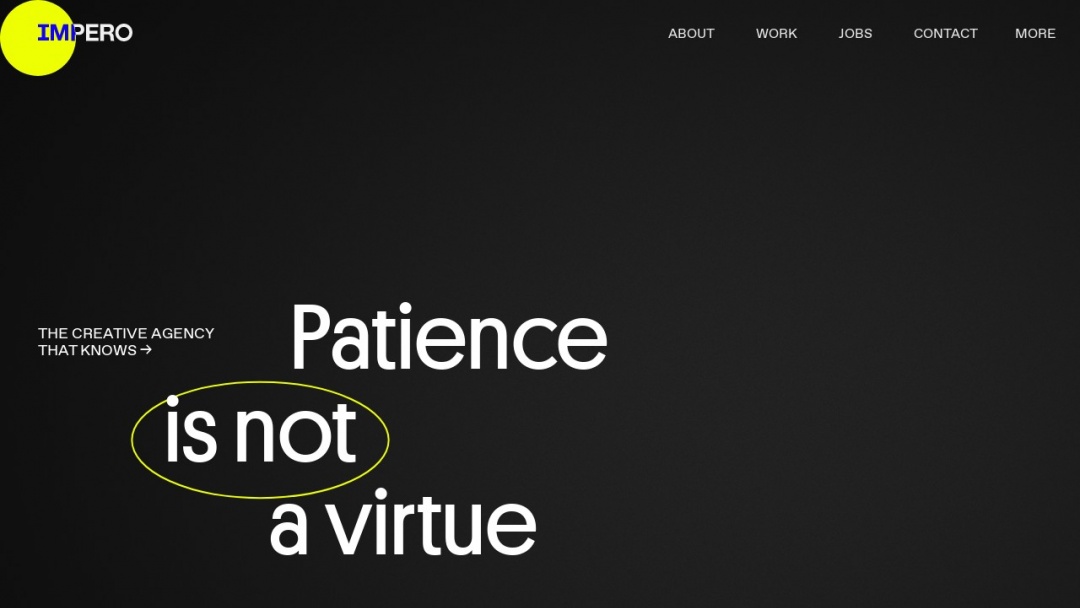 Screenshot of Impero's Website