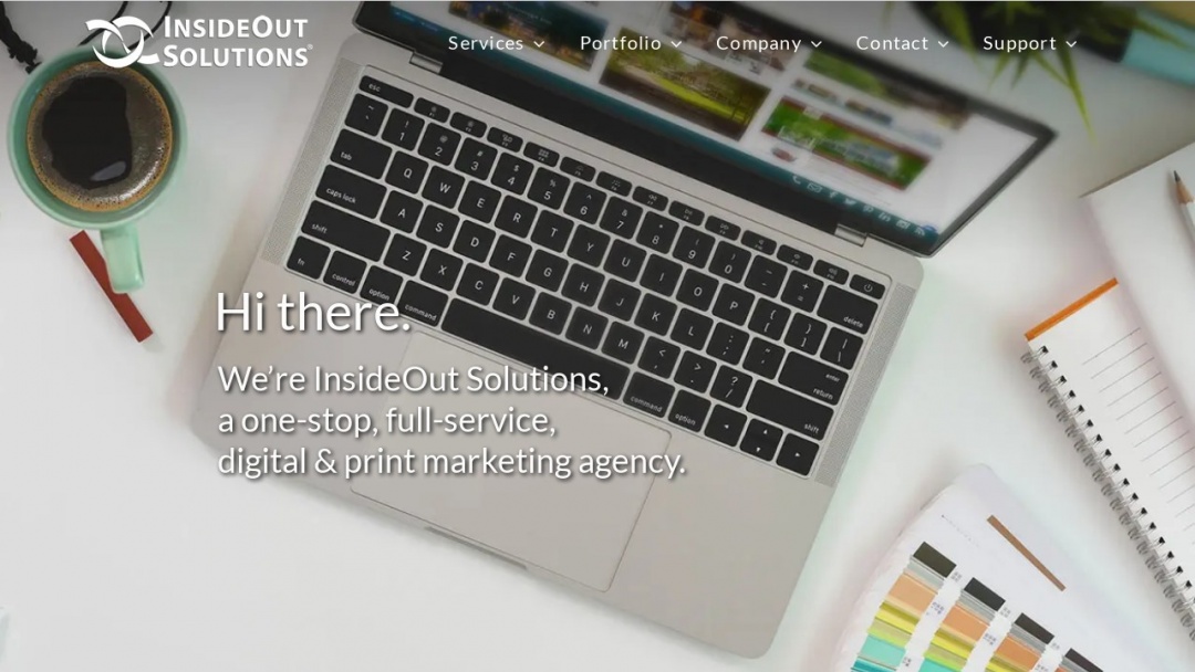Screenshot of InsideOut Solutions Inc.'s Website
