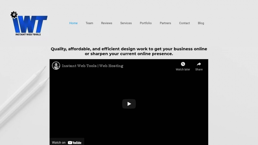 Screenshot of Instant Web Tools's Website