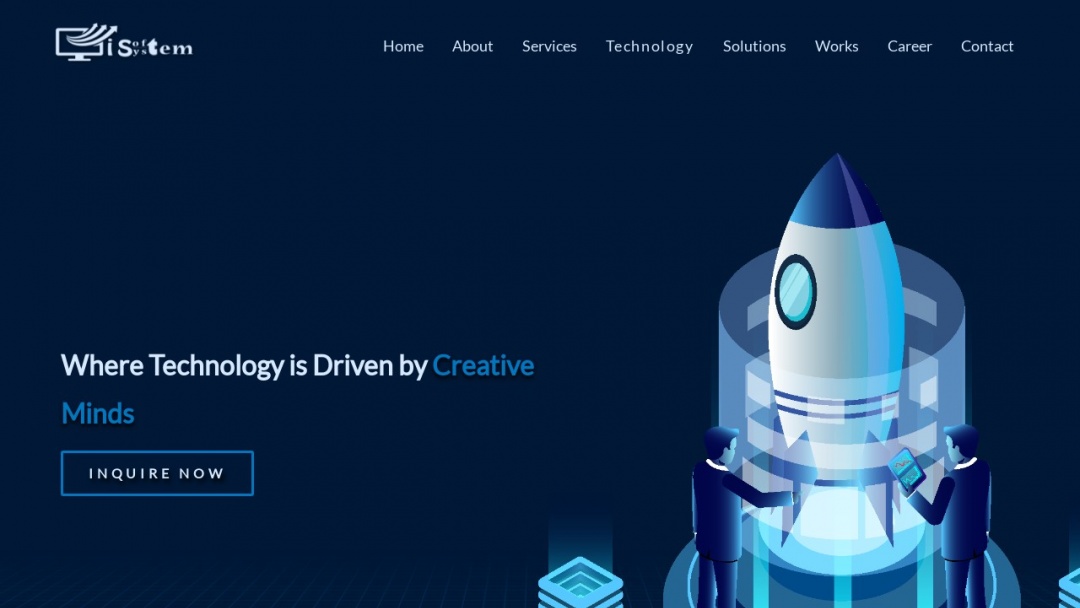 Screenshot of iSoft System's Website