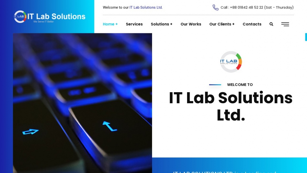 Screenshot of IT Lab Solutions Limited's Website