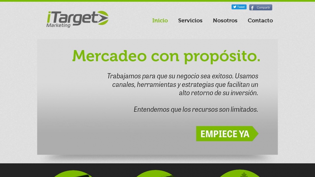 Screenshot of iTarget Marketing's Website
