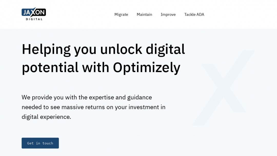 Screenshot of Jaxon Digital's Website