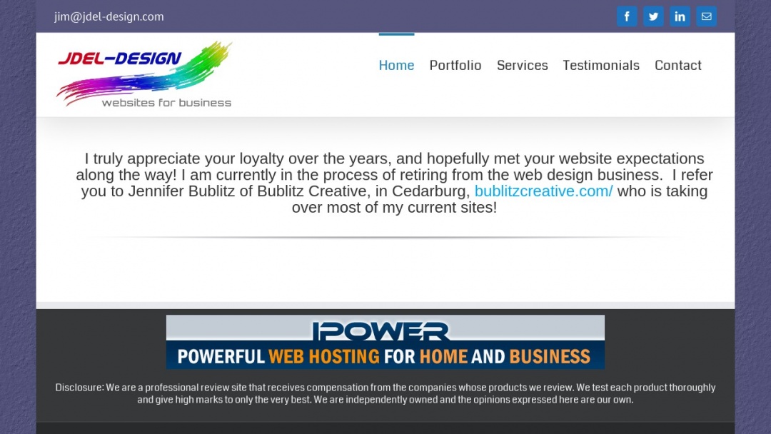 Screenshot of Jdel-Design's Website