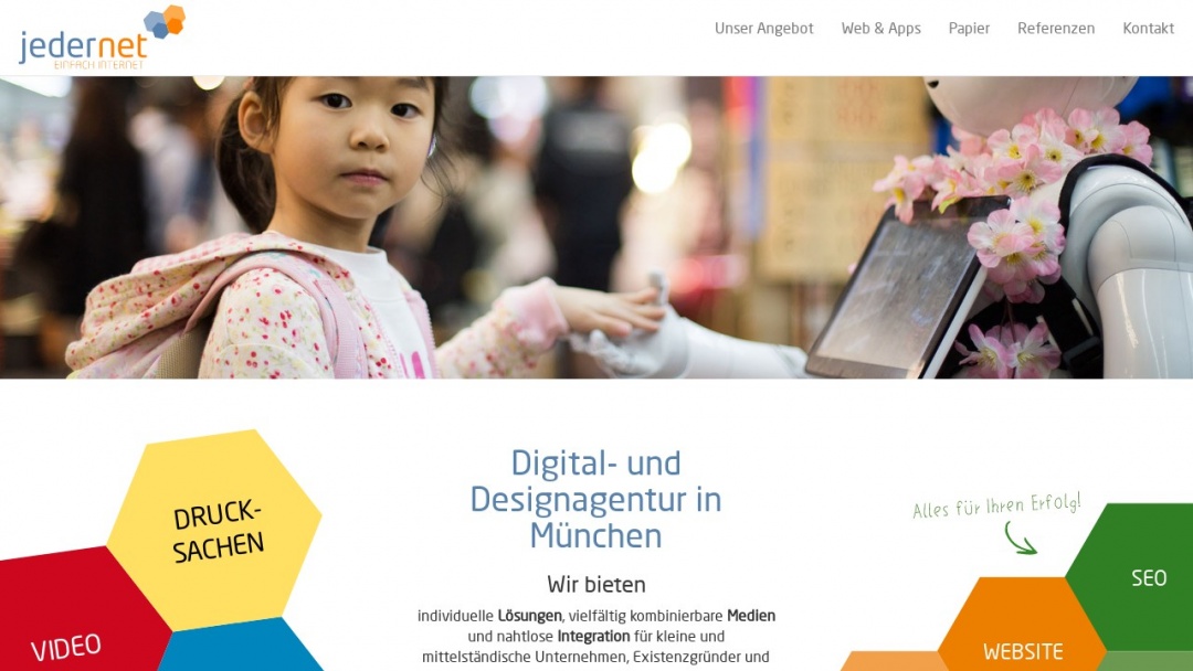 Screenshot of jedernet's Website