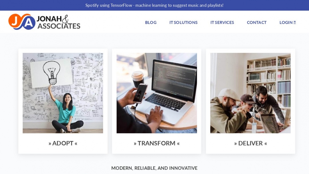 Screenshot of Jonah & Associates's Website