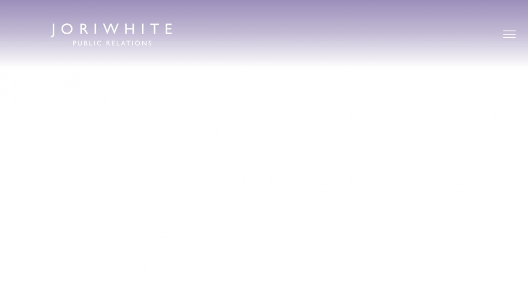 Screenshot of Jori White PR's Website