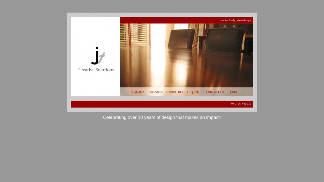Screenshot of jt Creative Solutions's Website