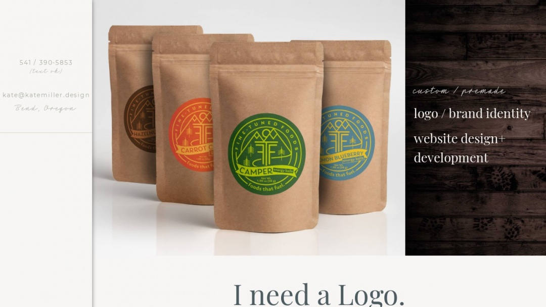 Screenshot of Kate Miller Design's Website