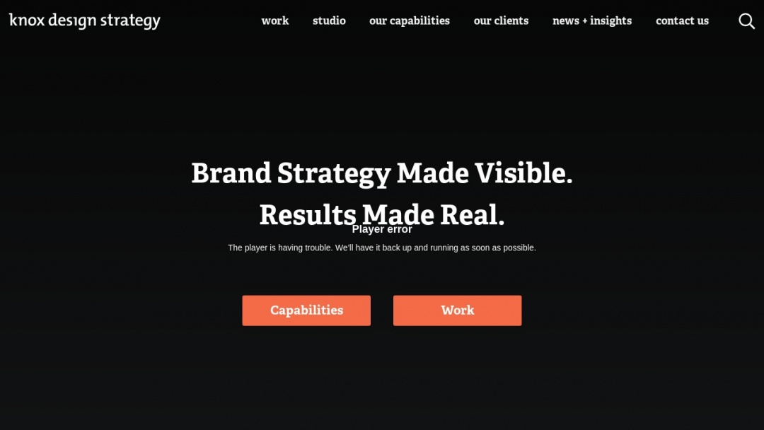 Screenshot of Knox Design Strategy LLC's Website