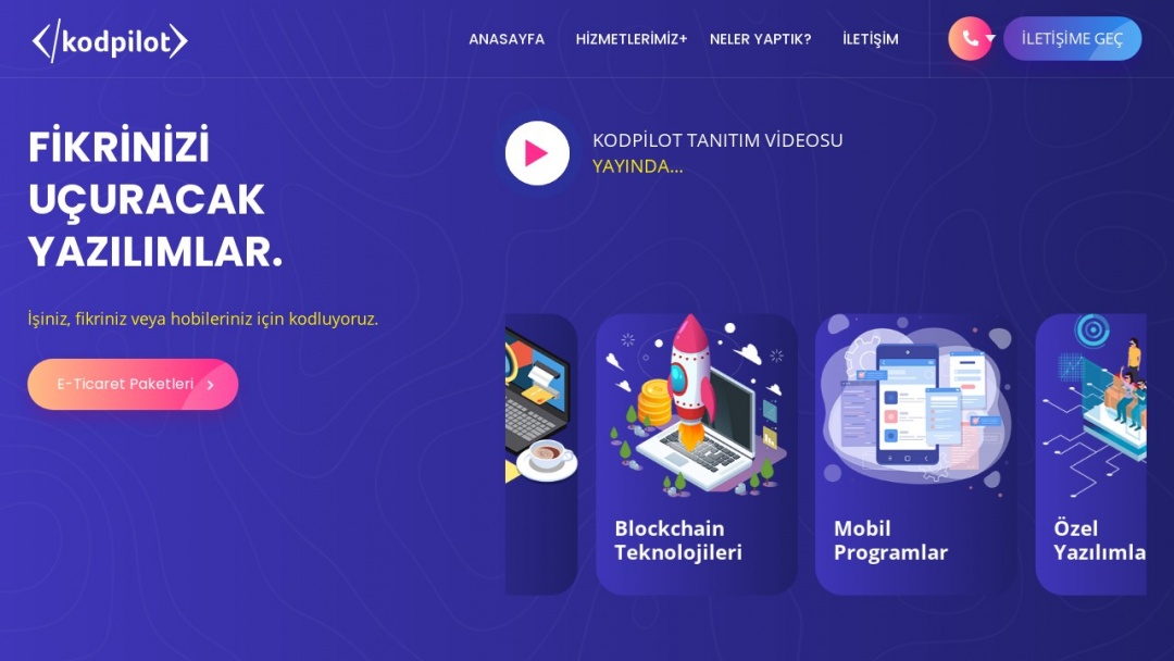 Screenshot of KODPILOT's Website