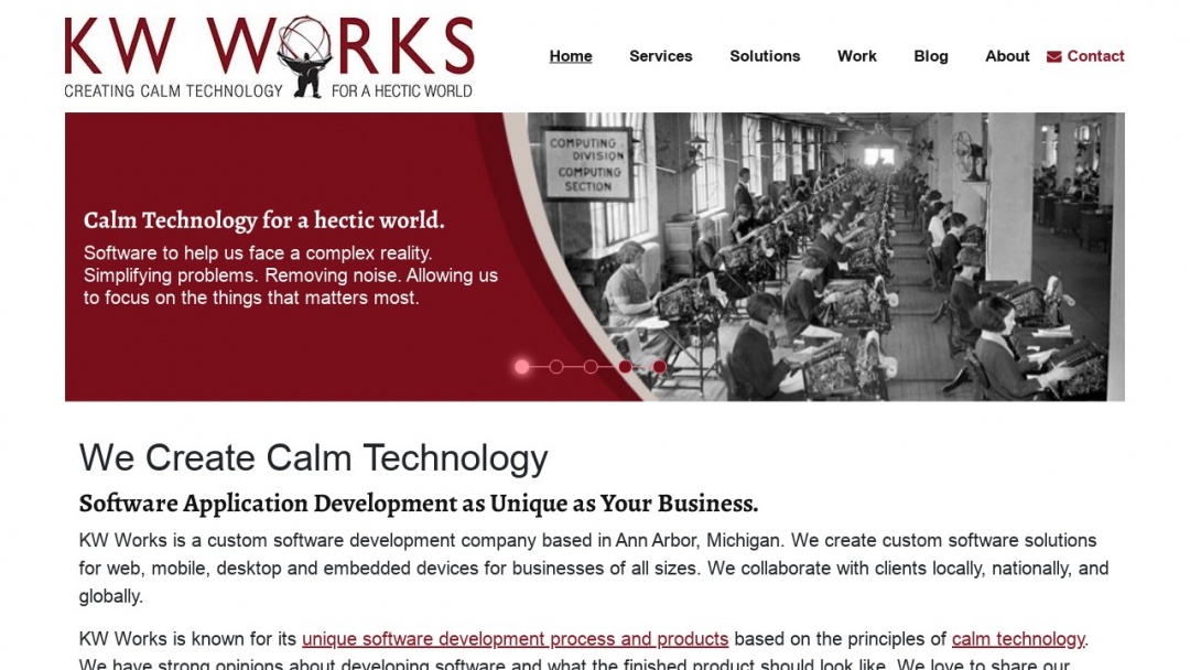 Screenshot of KW Works's Website