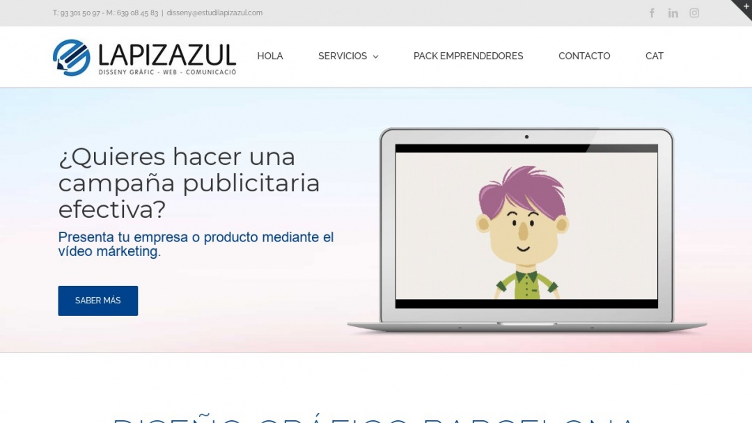 Screenshot of Lapizazul's Website