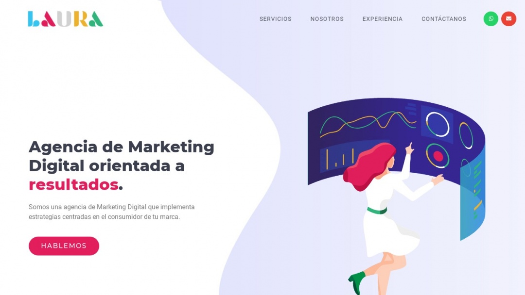 Screenshot of Laura Chile's Website