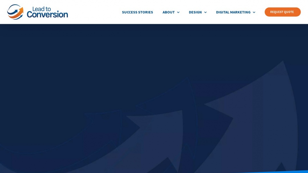 Screenshot of Lead to Conversion's Website