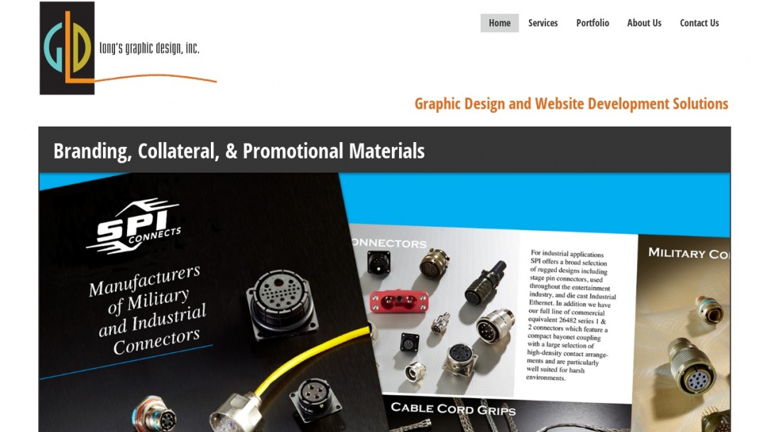 Screenshot of Long’s Graphic Design, Inc.'s Website