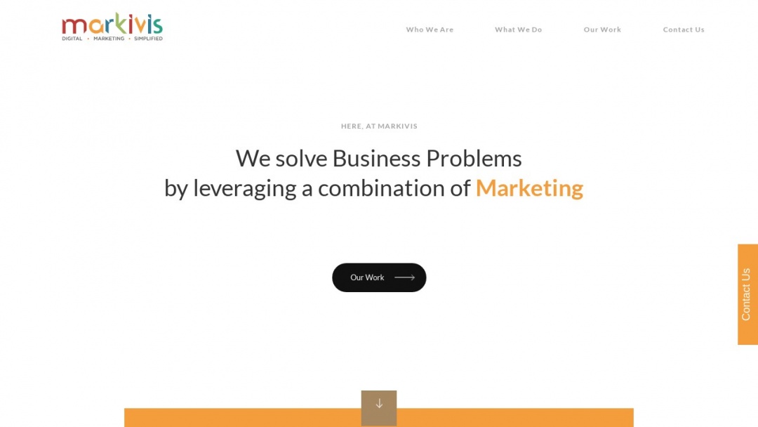 Screenshot of Markivis Pvt. Ltd.'s Website