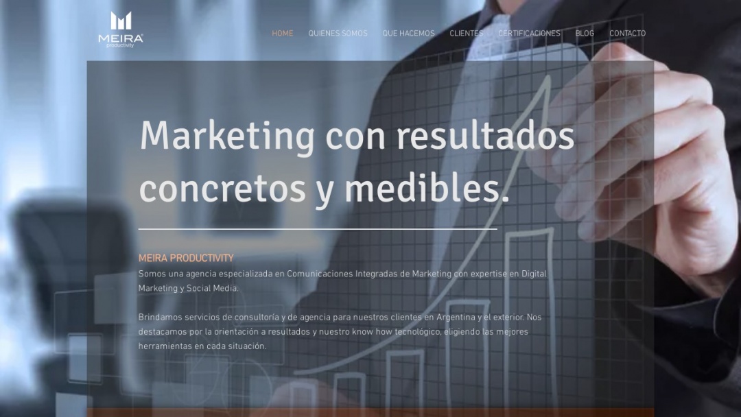 Screenshot of Meira Productivity's Website