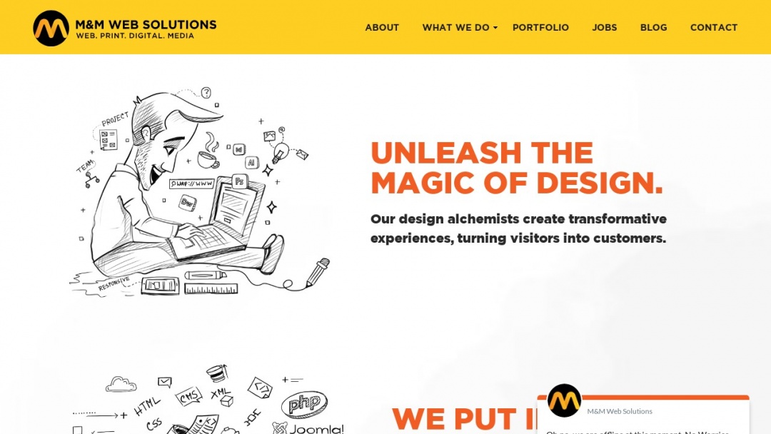 Screenshot of M&M Web Solutions's Website