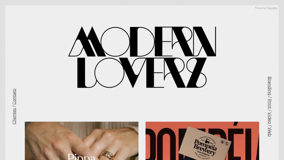 Screenshot of Modern Lovers Design's Website