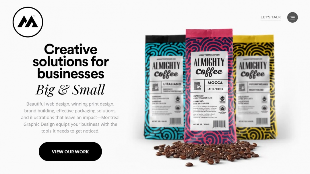 Screenshot of Montreal Graphic Design's Website