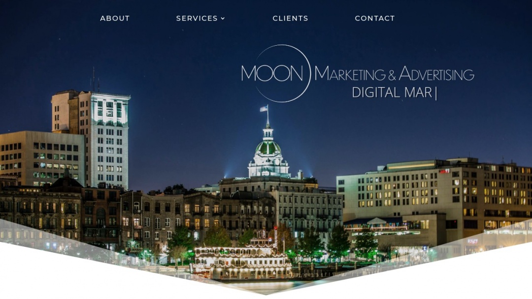 Screenshot of Moon Marketing & Advertising's Website