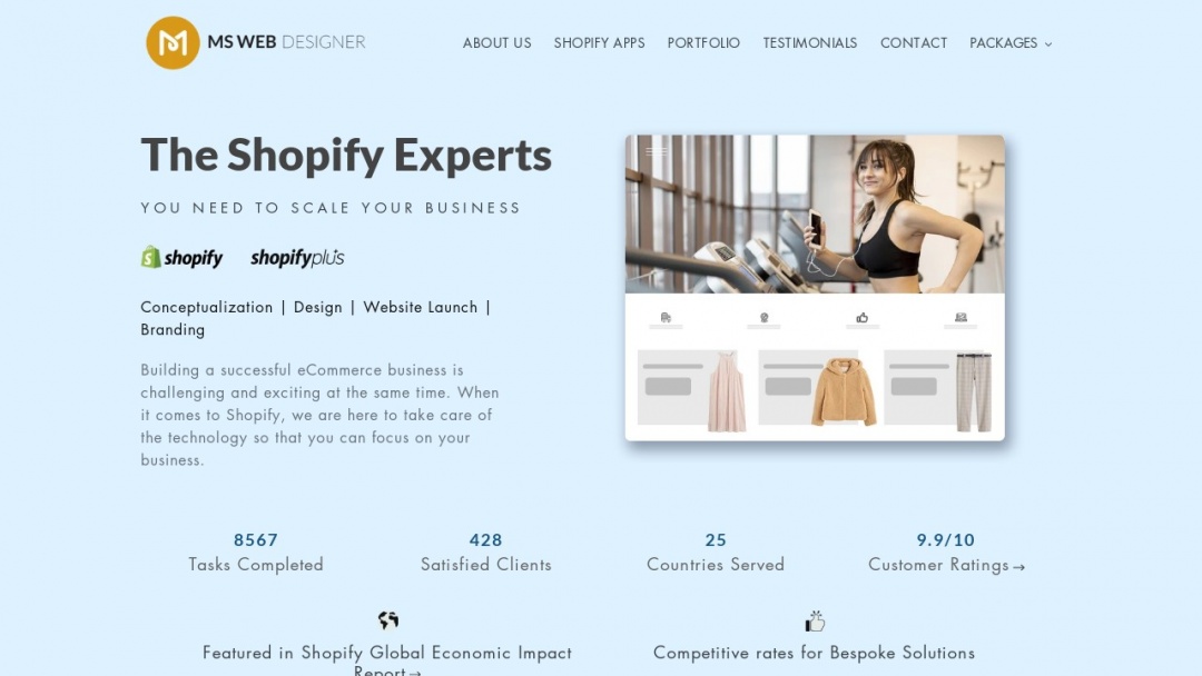 Screenshot of MS Web Designer's Website