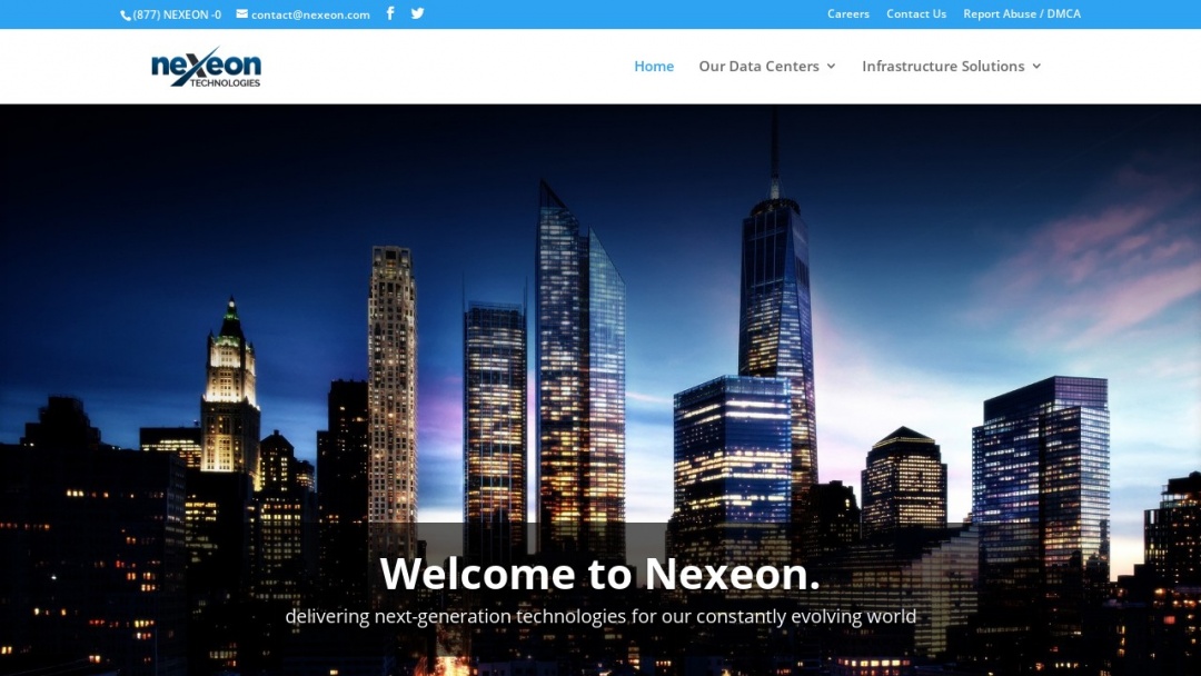 Screenshot of Nexeon Technologies's Website