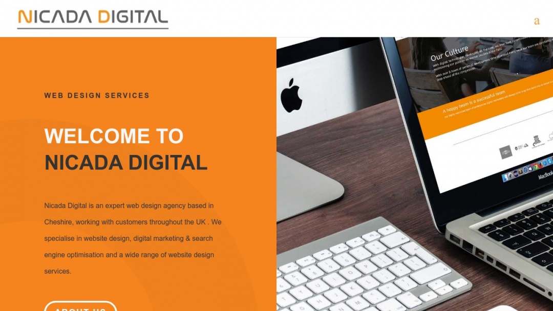 Screenshot of Nicada Digital's Website