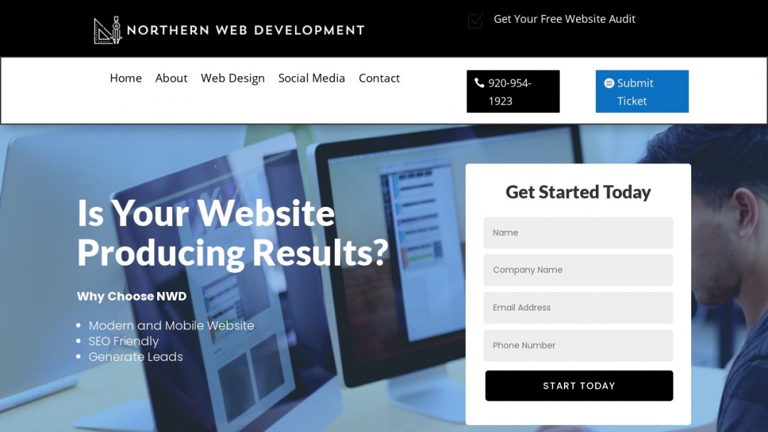 Screenshot of Northern Computer Service's Website