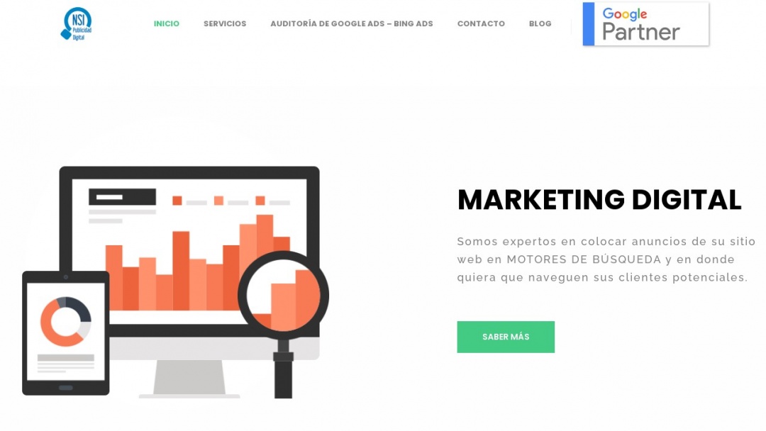 Screenshot of NSI - Agencia de Marketing Digital's Website