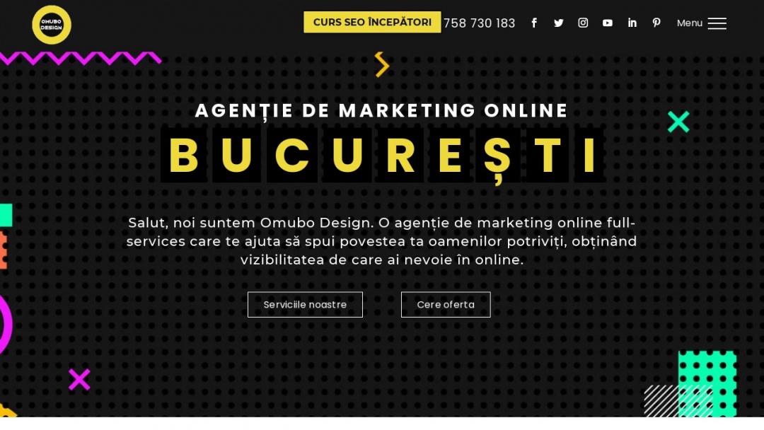 Screenshot of Omubo Design's Website
